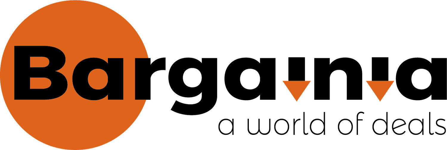 The logo for Bargainia.com.