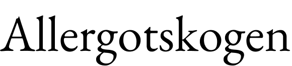 Logoen for Allergotskogen.