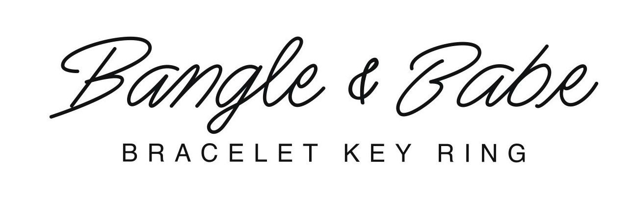 The logo for Bangle & Babe Bracelet Key Ring.