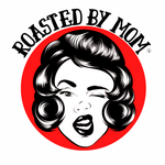 The logo for Roasted by Mom Coffee.