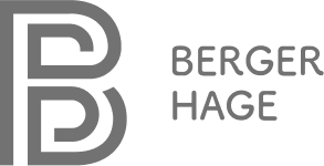 The logo for Berger Hage.